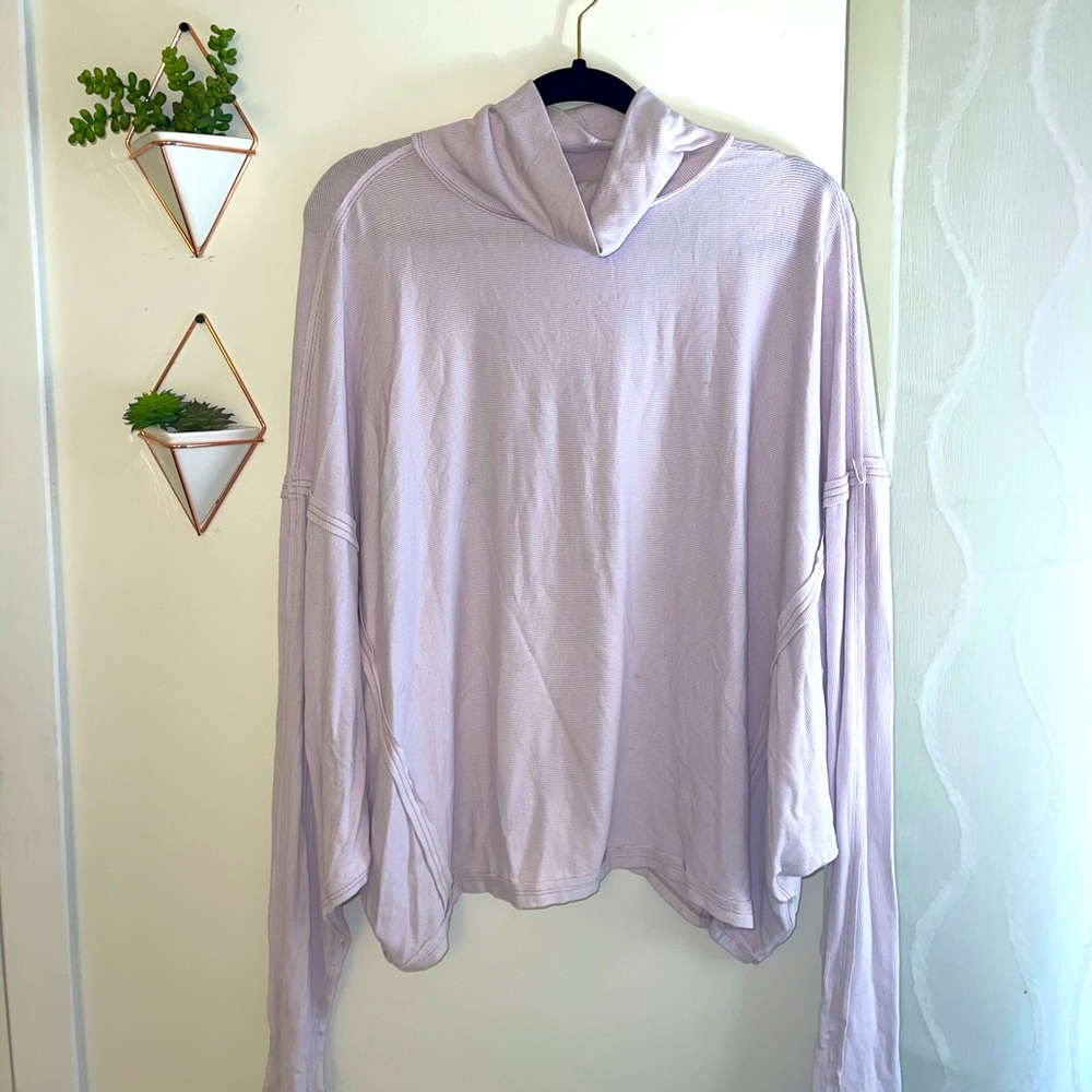Free People light purple cowlneck tunic